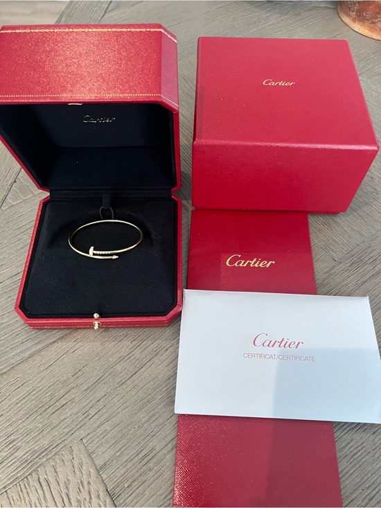 Cartier Jewelry - Authentic Cartier Gold Diamond Juste Un Clou with Diamonds, Serviced & Full Set